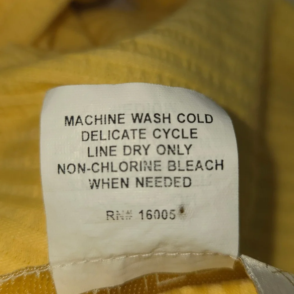 Stan Herman Yellow Textured Zip Front Lounger Robe Sun Zipper Pull Womens XL
